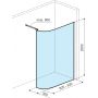 Ścianka prysznicowa walk-in 83 cm czarny mat/szkło przezroczyste KAEX1507830LPBL Excellent Vidoq zdj.2