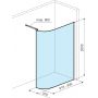 Ścianka prysznicowa walk-in 93 cm chrom połysk/szkło przezroczyste KAEX1507930LPCR Excellent Vidoq zdj.2