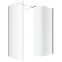 Ścianka prysznicowa walk-in 93 cm chrom połysk/szkło przezroczyste KAEX1507930LPCR Excellent Vidoq zdj.4