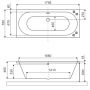 Wanna prostokątna Slim 180x80 cm WAEXOCE18GRMS  Excellent Oceana zdj.2