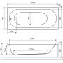 Wanna prostokątna Slim 170x75 cm biała WAEXOCM17075WHS Excellent Oceana zdj.2