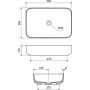 Umywalka 58x38 cm prostokątna nablatowa biała CEEX6901580WH Excellent Cori 2.0 zdj.2