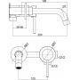 FDesign Flusso FD1FLS3PA55 bateria umywalkowa podtynkowa kompletna zdj.2