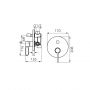 FDesign Zaffiro FD1ZFR7P22 bateria wannowo-prysznicowa podtynkowa czarna zdj.2