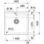 Zlewozmywak Tectonite 56x53 cm czarny 1430702425 Franke Sirius SID zdj.2