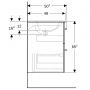 Umywalka z szafką 60 cm białą 501236001 Geberit Selnova Square zdj.2