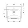 Umywalka z szafką 60 cm białą 501236001 Geberit Selnova Square zdj.3