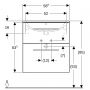 Umywalka z szafką 60 cm białą 501236001 Geberit Selnova Square zdj.4