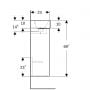 Umywalka z szafką 50 cm białą 504132001 Geberit Selnova Square zdj.4