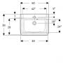 Umywalka z szafką 50 cm 504132DB1 Geberit Selnova Square zdj.5