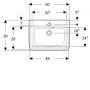Umywalka z szafką 50 cm orzech 504132JR1 Geberit Selnova Square zdj.5