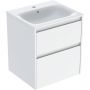 Umywalka z szafką 55 cm białą 504137011 Geberit Selnova Square zdj.1