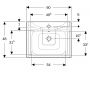 Umywalka z szafką 60 cm białą 504138001 Geberit Selnova Square zdj.5