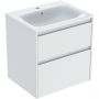 Umywalka z szafką 60 cm białą 504138001 Geberit Selnova Square zdj.1