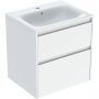 Umywalka z szafką 60 cm białą 504138011 Geberit Selnova Square zdj.1