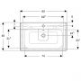 Umywalka z szafką 80 cm 504139JK1 Geberit Selnova Square zdj.5