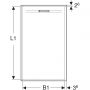 Brodzik prostokątny 120x90 cm szary 550265002 Geberit Sestra zdj.2