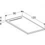 Brodzik prostokątny 120x90 cm szary 550265002 Geberit Sestra zdj.3