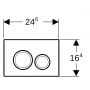 Przycisk spłukujący do wc czarny 115127141 Geberit Delta20 zdj.2