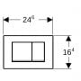 Przycisk spłukujący do wc czarny 115137141 Geberit Delta20 zdj.2