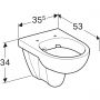 Miska WC wisząca bez kołnierza biały 500265011 Geberit Selnova zdj.3