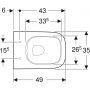 Miska WC wisząca bez kołnierza biały 500379011 Geberit Smyle zdj.4