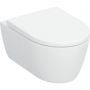 Miska WC z deską wolnoopadającą wisząca bez kołnierza ze spłukiwaniem wirowym biały połysk 503045001 Geberit iCon zdj.1