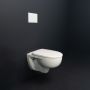 Miska WC z deską wolnoopadającą wisząca bez kołnierza spłukiwanie wirowe biały połysk 503083001 Geberit Selnova zdj.5