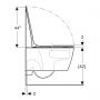 Miska WC z deską wolnoopadającą wisząca bez kołnierza ze spłukiwaniem wirowym biały połysk 503171001 Geberit Smyle Square zdj.4