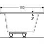 Wanna narożna 170x105 cm prawa biała 554293011 Geberit Selnova Square zdj.3