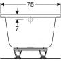 Wanna prostokątna 170x75 cm biała 554385011 Geberit Selnova Square zdj.3