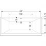 Wanna prostokątna 180x80 cm biała 554387011 Geberit Selnova Square zdj.2