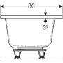 Wanna prostokątna 180x80 cm biała 554387011 Geberit Selnova Square zdj.3