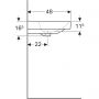 Umywalka 75x48 cm prostokątna meblowa-nablatowa biała 500249011 Geberit Smyle Square zdj.2