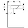 Umywalka 140x48 cm prostokątna ścienna biała 500277001 Geberit Xeno2 zdj.2