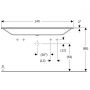 Umywalka 140x48 cm prostokątna ścienna biała 500277001 Geberit Xeno2 zdj.4