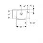 Umywalka 45x25 cm prostokątna ścienna biała 500318015 Geberit Selnova Compact zdj.4