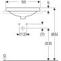 Umywalka 55x45 cm owalna wpuszczana biała 500720012 Geberit Variform zdj.4