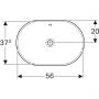 Umywalka 60x40 cm owalna wpuszczana biała 500728012 Geberit Variform zdj.2