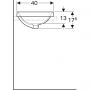 Umywalka 60x40 cm owalna wpuszczana biała 500728012 Geberit Variform zdj.3