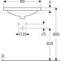 Umywalka 60x40 cm owalna wpuszczana biała 500728012 Geberit Variform zdj.4