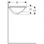 Umywalka 42x33 cm owalna podblatowa biała 500751012 Geberit Variform zdj.4
