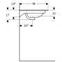 Umywalka 100x48 cm prostokątna meblowa-wpuszczana biała 500997001 Geberit Selnova Square zdj.3