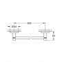 Wieszak na ręcznik hard graphite 40366A01 Grohe Essentials zdj.2
