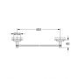 Wieszak na ręcznik hard graphite 40688A01 Grohe Essentials zdj.2