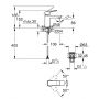 Bateria umywalkowa stojąca chrom 1018570000 Grohe Dice zdj.2