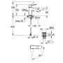 Bateria umywalkowa stojąca chrom 1018610000 Grohe Dice zdj.2