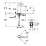 Bateria umywalkowa stojąca starlight chrome 23106001 Grohe Lineare zdj.2