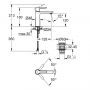 Bateria umywalkowa stojąca brushed hard graphite 23106AL1 Grohe Lineare zdj.2
