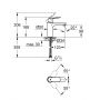 Bateria umywalkowa stojąca starlight chrome 23327000 Grohe Eurosmart Cosmopolitan zdj.2